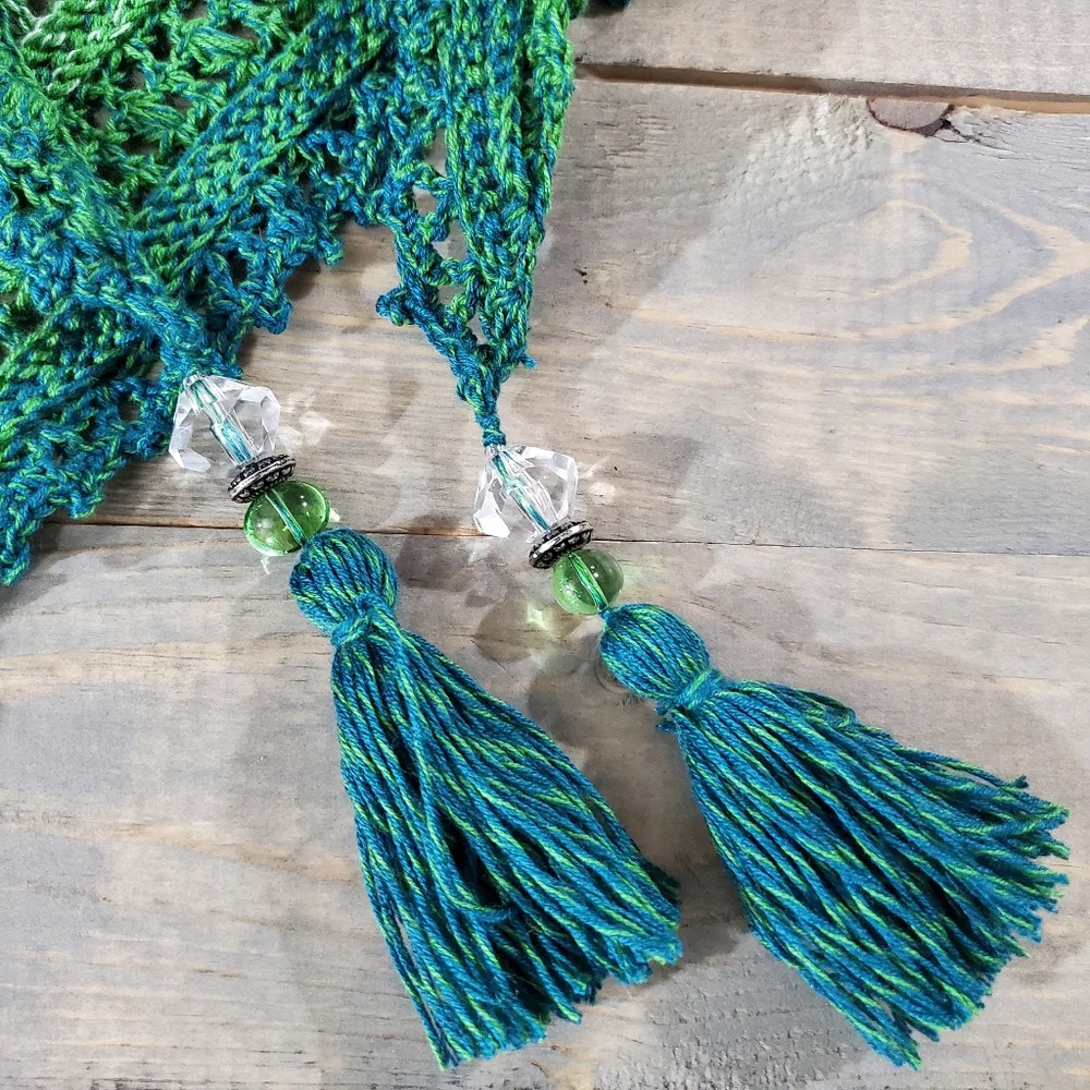 💖 New Handmade Crochet Baktus / Shawl / Triangular Scarf